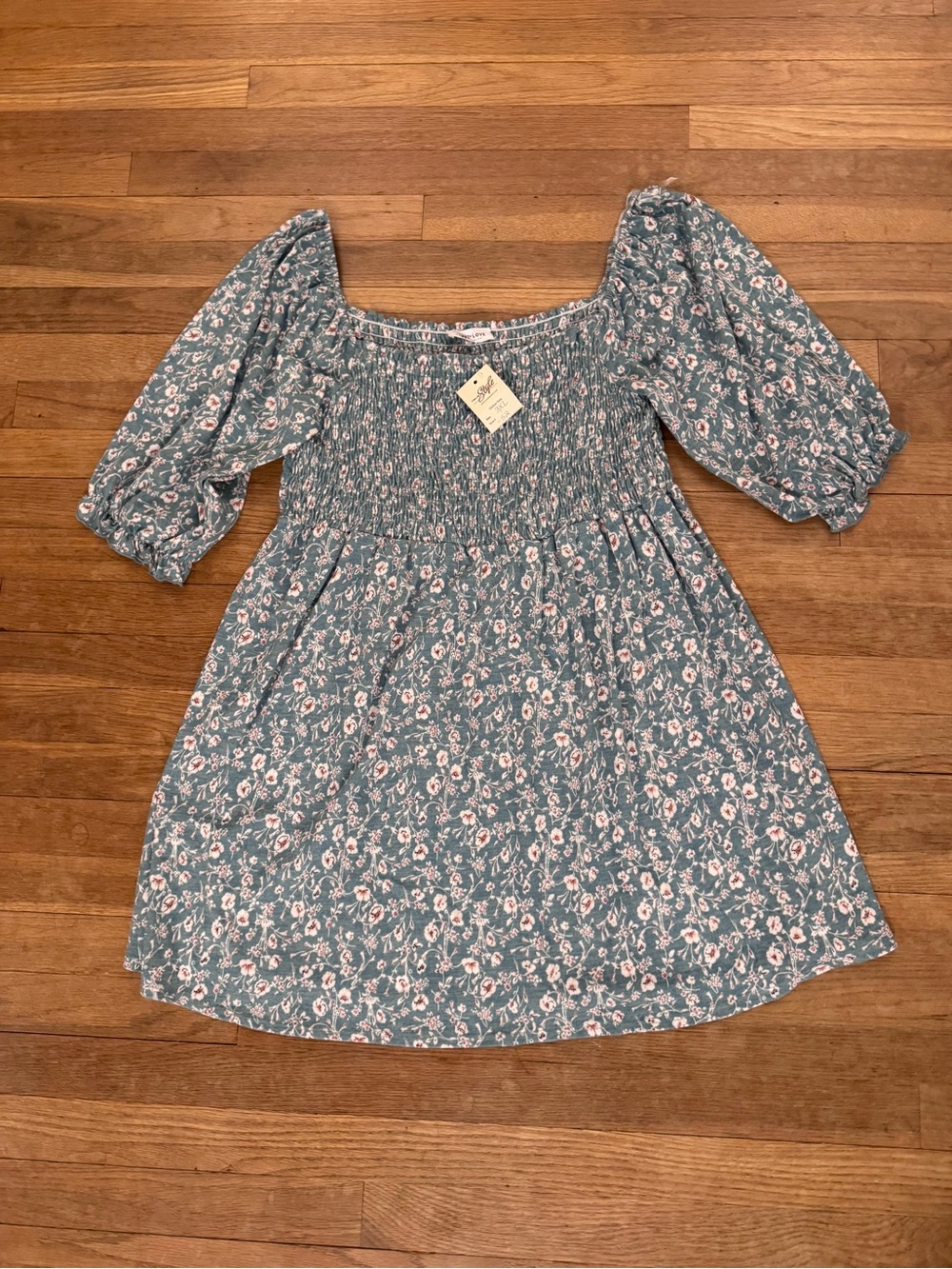 NWT First Love by Lovelyn Women's Blue Floral Mini Dress - Size 3X
 b19